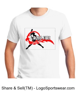 White Crossfire Adult T-shirt Design Zoom