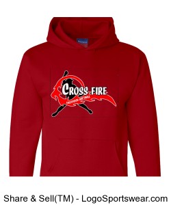 Red Crossfire Adult Hoodie Design Zoom