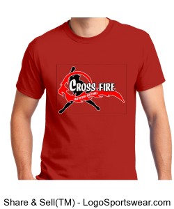 Red Crossfire Adult T-shirt Design Zoom