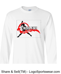 White Crossfire Long Sleeve Adult Design Zoom